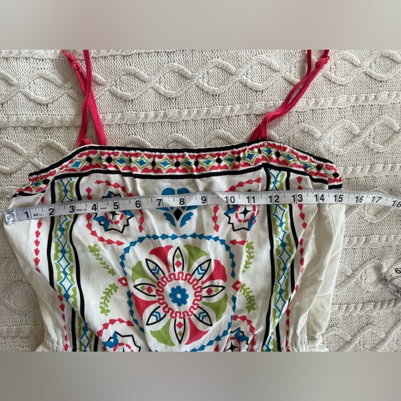 Flying Tomato White Vibrant Rayon Romper Women’s Size Medium - Picture 12 of 13